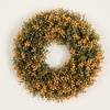 image:imageNearly Natural 18in PreLit Autumn Boxwood Artificial Fall Wreath with 25 Warm White LED Lights