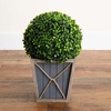 image:imageNearly Natural 18in UV Resistant Artificial Boxwood Ball Topiary with LED Lights in Decorative Planter IndoorOutdoor
