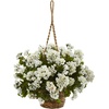 image:imageNearly Natural 19 in Artificial Geranium Hanging Basket Porch Decor Plant
