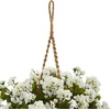 image:imageNearly Natural 19 in Artificial Geranium Hanging Basket Porch Decor Plant