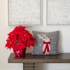 image:imageNearly Natural 19 in Artificial Lush Red Poinsettia in Wrapped Planter