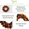 image:imageNearly Natural 19in Halloween Shatterproof JackoLantern Pumpkin Ornament Wreath