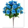 image:imageNearly Natural 19in UV Resistant Artificial Azalea Bush IndoorOutdoor  Set of 3Blue