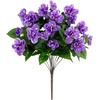 image:imageNearly Natural 19in UV Resistant Artificial Azalea Bush IndoorOutdoor  Set of 3Purple