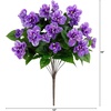 image:imageNearly Natural 19in UV Resistant Artificial Azalea Bush IndoorOutdoor  Set of 3Purple