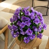 image:imageNearly Natural 19in UV Resistant Artificial Azalea Bush IndoorOutdoor  Set of 3Purple