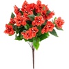 image:imageNearly Natural 19in UV Resistant Artificial Azalea Bush IndoorOutdoor  Set of 3Red