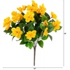 image:imageNearly Natural 19in UV Resistant Artificial Azalea Bush IndoorOutdoor  Set of 3Yellow