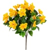 image:imageNearly Natural 19in UV Resistant Artificial Azalea Bush IndoorOutdoor  Set of 3Yellow