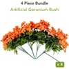 image:imageNearly Natural 19in UV Resistant Artificial Bougainvillea Bush IndoorOutdoor  Set of 4Orange
