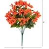 image:imageNearly Natural 19in UV Resistant Artificial Bougainvillea Bush IndoorOutdoor  Set of 4Orange
