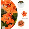 image:imageNearly Natural 19in UV Resistant Artificial Bougainvillea Bush IndoorOutdoor  Set of 4Orange
