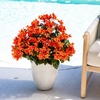 image:imageNearly Natural 19in UV Resistant Artificial Bougainvillea Bush IndoorOutdoor  Set of 4Orange