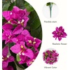 image:imageNearly Natural 19in UV Resistant Artificial Bougainvillea Bush IndoorOutdoor  Set of 4Purple