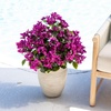 image:imageNearly Natural 19in UV Resistant Artificial Bougainvillea Bush IndoorOutdoor  Set of 4Purple