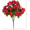 image:imageNearly Natural 19in UV Resistant Artificial Bougainvillea Bush IndoorOutdoor  Set of 4Red