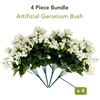 image:imageNearly Natural 19in UV Resistant Artificial Bougainvillea Bush IndoorOutdoor  Set of 4White