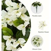 image:imageNearly Natural 19in UV Resistant Artificial Bougainvillea Bush IndoorOutdoor  Set of 4White