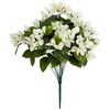 image:imageNearly Natural 19in UV Resistant Artificial Bougainvillea Bush IndoorOutdoor  Set of 4White