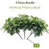 image:imageNearly Natural 19in UV Resistant Artificial Fittonia Bush IndoorOutdoor  Set of 3