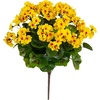 image:imageNearly Natural 19in UV Resistant Artificial Geranium Bush IndoorOutdoor  Set of 3