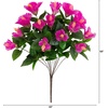 image:imageNearly Natural 19in UV Resistant Artificial Hibiscus Bush IndoorOutdoor  Set of 3Purple