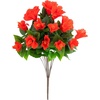 image:imageNearly Natural 19in UV Resistant Artificial Hibiscus Bush IndoorOutdoor  Set of 3Red
