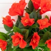 image:imageNearly Natural 19in UV Resistant Artificial Hibiscus Bush IndoorOutdoor  Set of 3Red