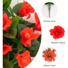 image:imageNearly Natural 19in UV Resistant Artificial Hibiscus Bush IndoorOutdoor  Set of 3Red