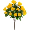 image:imageNearly Natural 19in UV Resistant Artificial Hibiscus Bush IndoorOutdoor  Set of 3Yellow