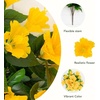 image:imageNearly Natural 19in UV Resistant Artificial Hibiscus Bush IndoorOutdoor  Set of 3Yellow