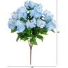 image:imageNearly Natural 19in UV Resistant Artificial Hydrangea Bush IndoorOutdoor  Set of 3Blue