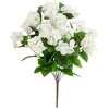 image:imageNearly Natural 19in UV Resistant Artificial Hydrangea Bush IndoorOutdoor  Set of 3White