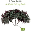 image:imageNearly Natural 19in UV Resistant Artificial Wandering Jew Bush IndoorOutdoor Set of 3