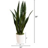image:imageNearly Natural 2 ft Artificial Sansevieria Plant UVResistant Porch Decor