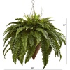 image:imageNearly Natural 22 in Artificial Boston Fern Hanging Basket for Home Decor26 in