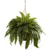 image:imageNearly Natural 22 in Artificial Boston Fern Hanging Basket for Home Decor36 in