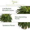 image:imageNearly Natural 22 in Artificial Boston Fern Plant in Sandstone Planter