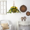 image:imageNearly Natural 22 in Artificial Hibiscus Hanging Basket Home Office DecorYellow