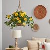 image:imageNearly Natural 22 in Artificial Hibiscus Hanging Basket Home Office DecorYellow