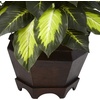 image:imageNearly Natural 22 in Artificial Triple Golden Dieffenbachia with Wood Vase