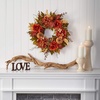 image:imageNearly Natural 24 in Artificial Fall Wreath for Front Door Wall Home Decor