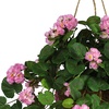 image:imageNearly Natural 24 in Artificial Geranium Red Floral Hanging Basket PlantPink