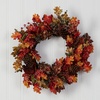 image:imageNearly Natural 24in Autumn Maple Berries and Pinecone Fall Artificial Wreath