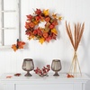 image:imageNearly Natural 24in Autumn Pumpkin and Berries Artificial Fall Wreath