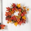 image:imageNearly Natural 24in Autumn Pumpkin and Berries Artificial Fall Wreath