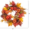 image:imageNearly Natural 24in Autumn Pumpkin and Berries Artificial Fall Wreath