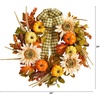 image:imageNearly Natural 24in Fall Pumpkin Sunflower Artificial Autumn Wreath with Decorative Ribbon