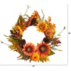 image:imageNearly Natural 24in Fall Sunflower Pumpkin Gourds Pinecone and Berries Autumn Artificial Wreath