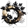 image:imageNearly Natural 24in Halloween Skull and Bones Wreath